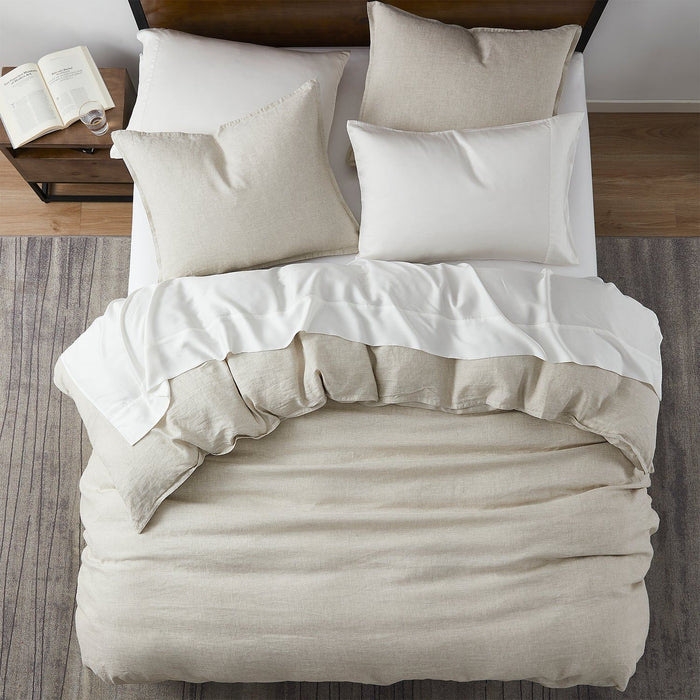 100% French Flax Linen - Twin Duvet Cover Set (Set of 2) - Natural