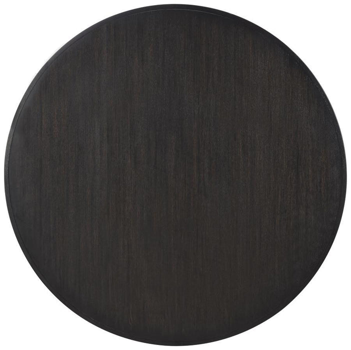 Leandro - 60" Round Dining Table - Burnished Black