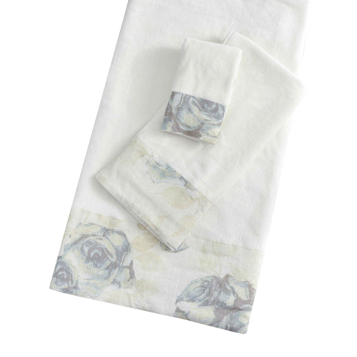 Rosaline - Linen Towel Set (Set of 3), 2 Per Carton - White