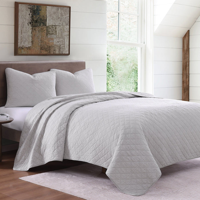 Cotton Comfort - King Quilt Set (Set of 3) - Gray