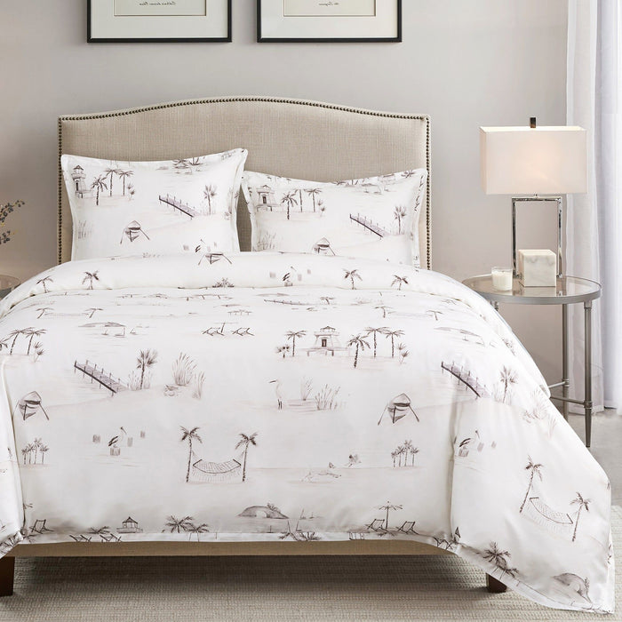 Lyocell - King Seaside Eucalyptus Comforter Set (Set of 3) - Taupe