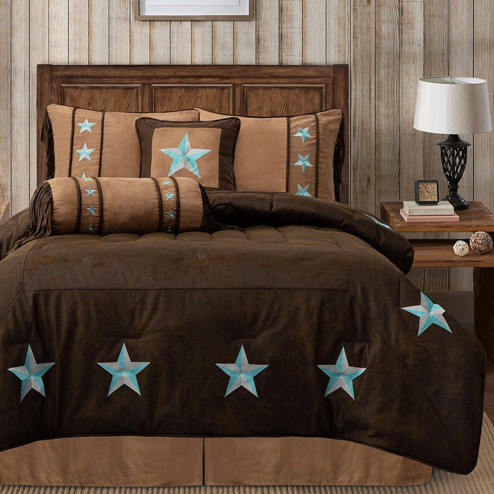 Laredo - Queen Comforter Set (Set of 6) - Turquoise