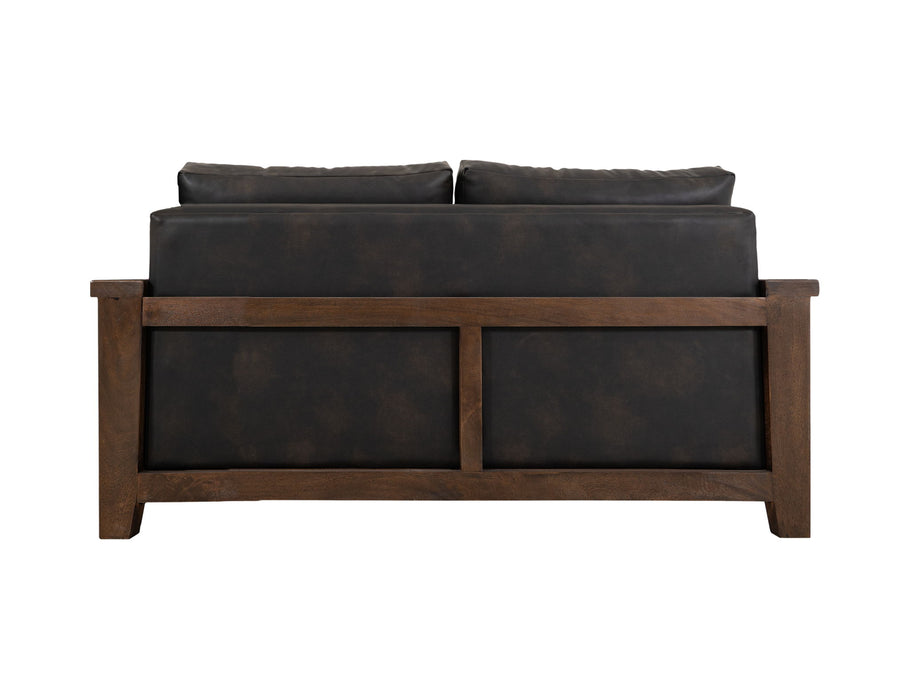 Walnut - Loveseat - Licorice Black