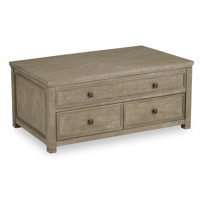 Lena - Lift Top Cocktail Table With Casters - Mink