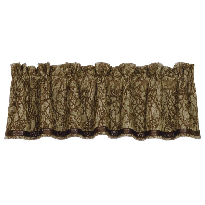 Highland Lodge - Branches Motif Valance - Tan & Brown