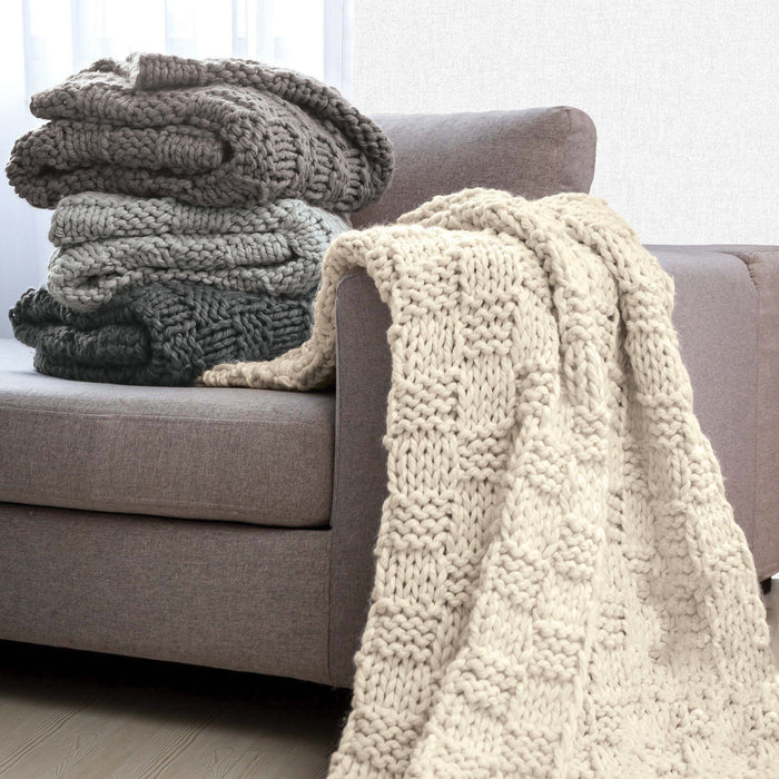 Chess Knit - Throw - Black