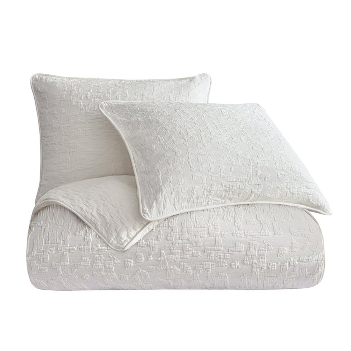 Porto Matelasse - Queen Comforter Set (Set of 3) - Vintage White