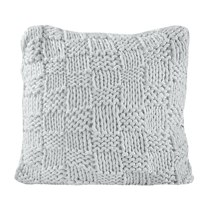 Chess Knit - Euro Pillow - Gray