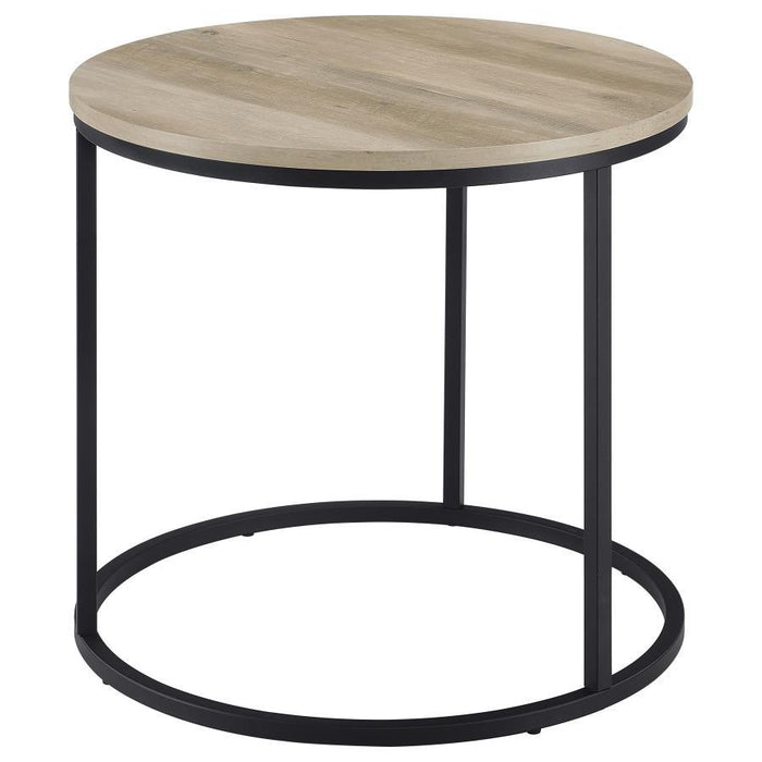 Lainey - Round Faux Marble Side End Table
