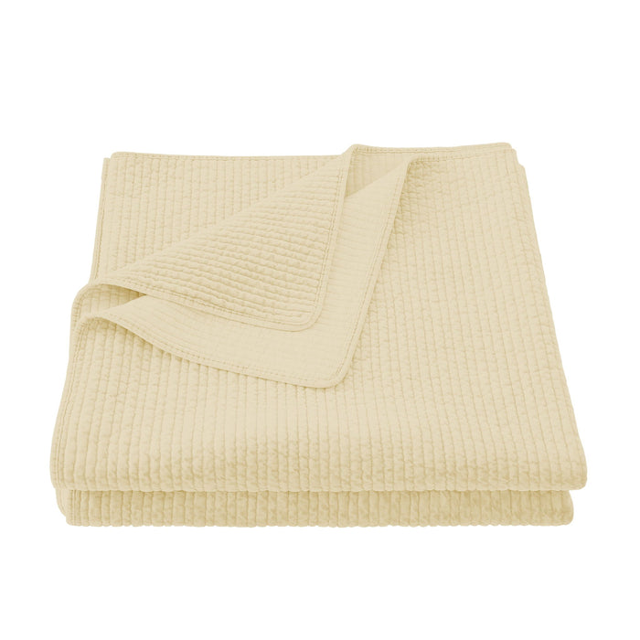 Stonewashed Cotton Velvet - Full/Queen Quilt - Light Tan