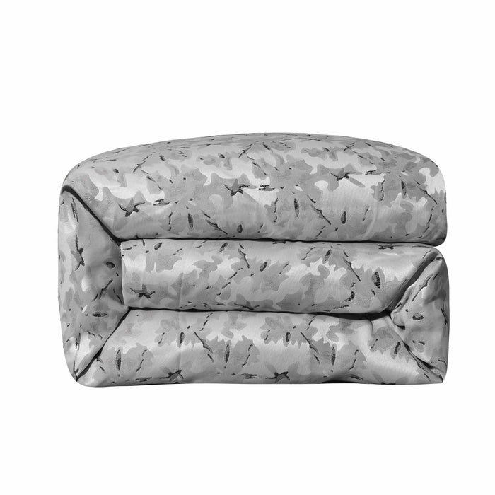 Warshack Inkblot - King Duvet Cover - Gray