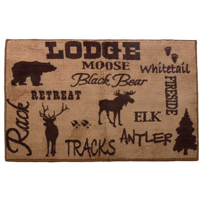 Brown Lodge Rug - Lodge Rug 2 Per Carton - Tan & Chocolate Brown
