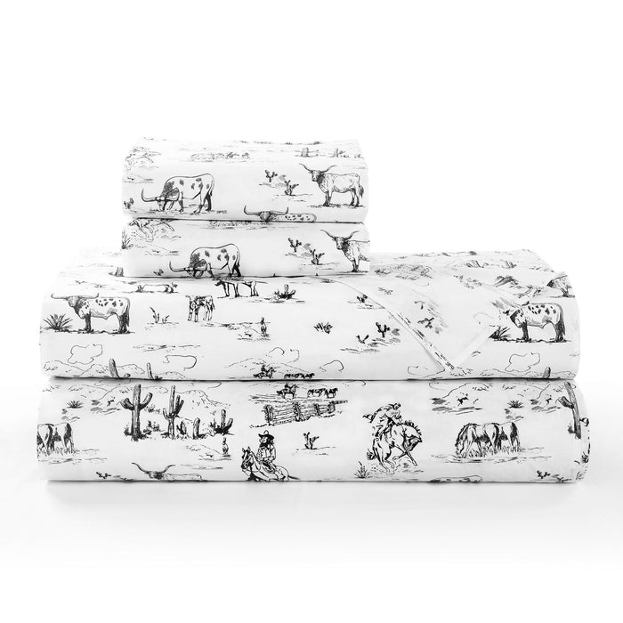 Ranch Life - Twin 200TC Cotton Sheet Set (Set of 3) - Black