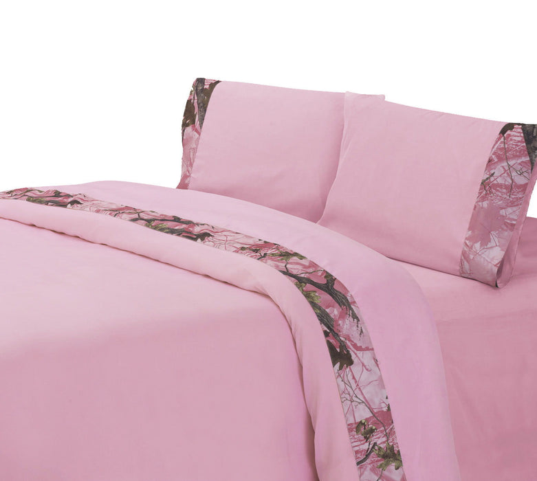 Camo - King Sheet Set - Pink