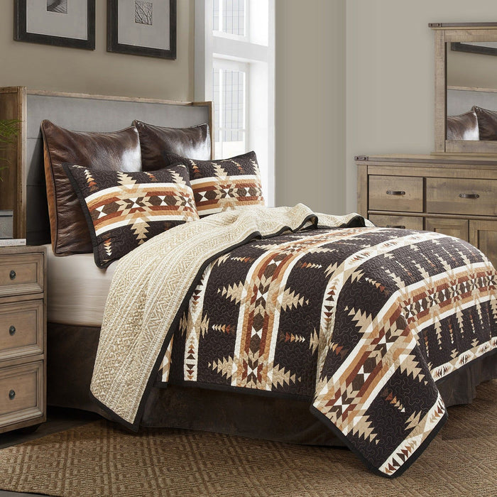 Yosemite - Full/Queen Reversible Quilt Set (Set of 3) - Multi Color
