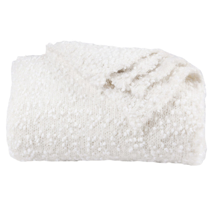 Pebble Creek - Super Soft Throw Blanket - White