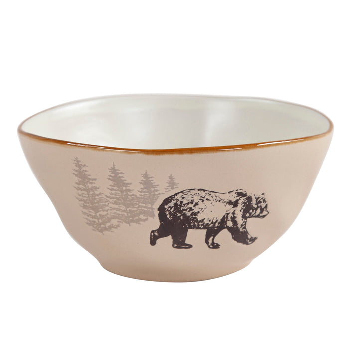 White Pine - Ceramic Dinnerware Set (Set of 16) - Brown