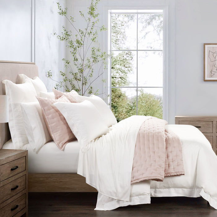Lyocell - King Eucalyptus Quilt Set (Set of 3) - Blush