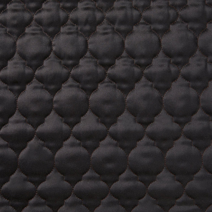 High Shine Satin - King Quatrefoil Quilt - Espresso