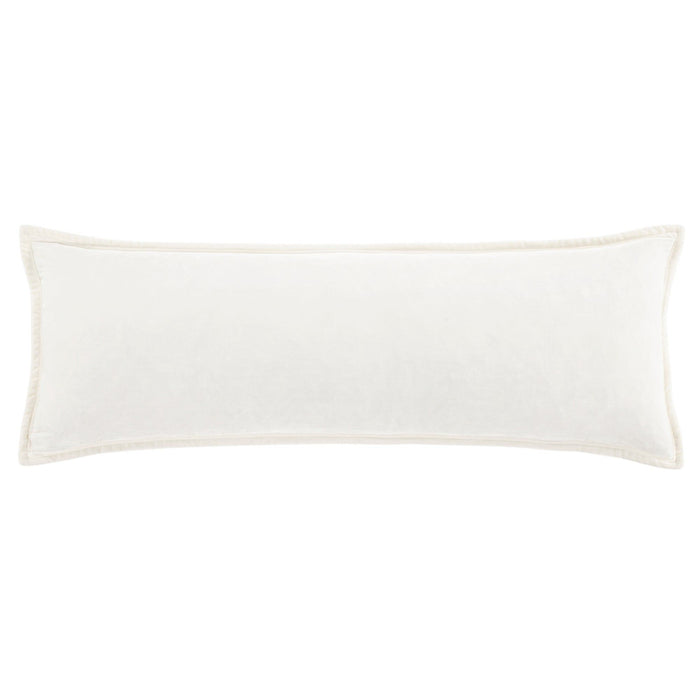 Stella - Faux Silk Velvet Long Lumbar Pillow - Stone