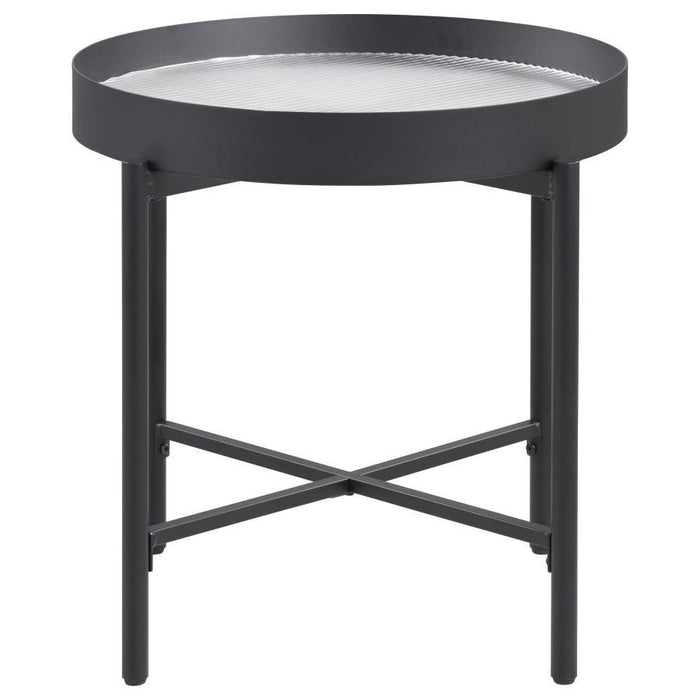 Ozella - Round Table With Hidden Storage Sandy