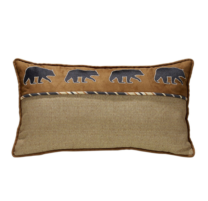 Ashbury - Black Bear Lumbar Pillow - Tan / Brown