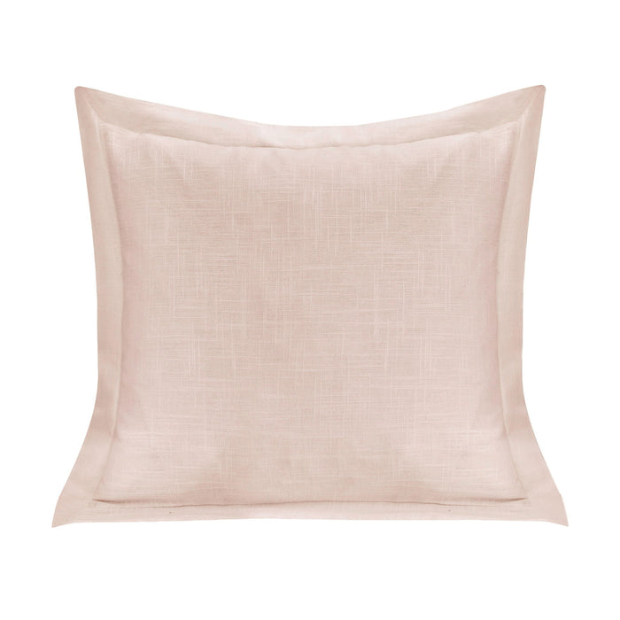Luna - Single Flanged Washed Linen Pillow - Blush