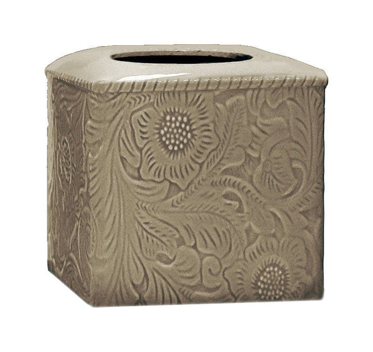 Savannah - Ceramic Tissue Box Cover, 2 Per Carton - Taupe