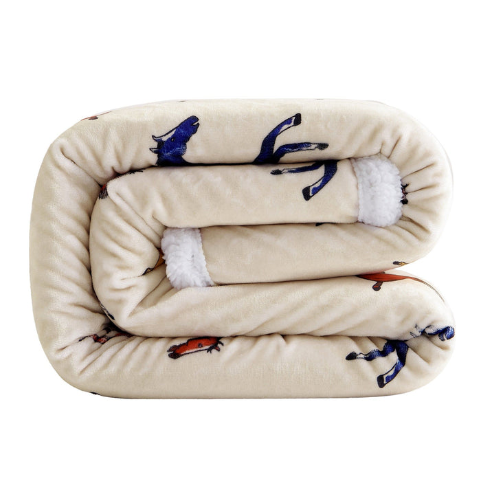 Campfire - Wild Horses Campfire Sherpa Throw 6 Per Carton - Multi Color