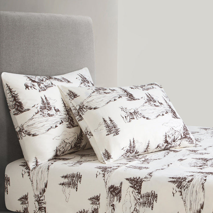 White Pine - King 200TC Cotton Sheet Set (Set of 4) - White
