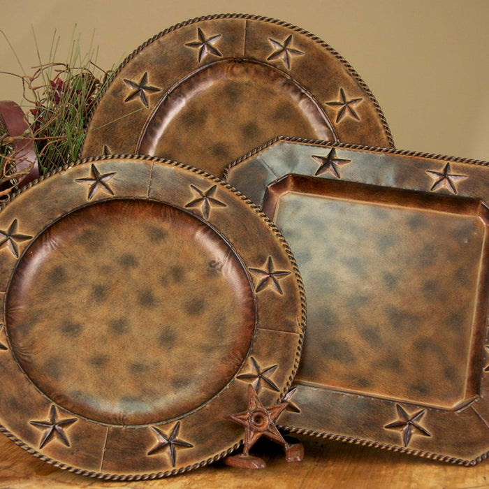 Star Iron - 19.5" Oval Tray - Brown