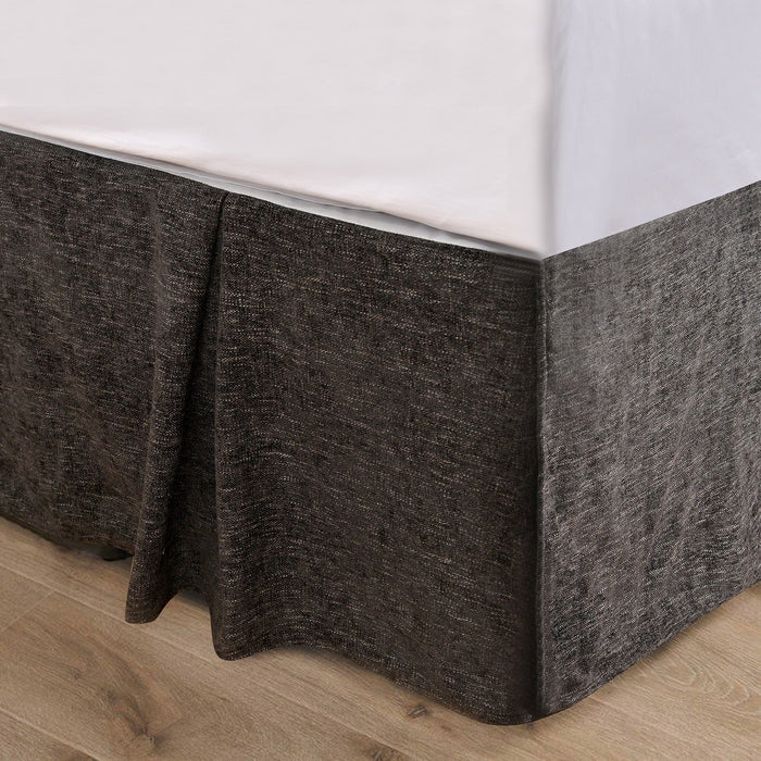 Hamilton - Queen Chenille Bed Skirt - Black