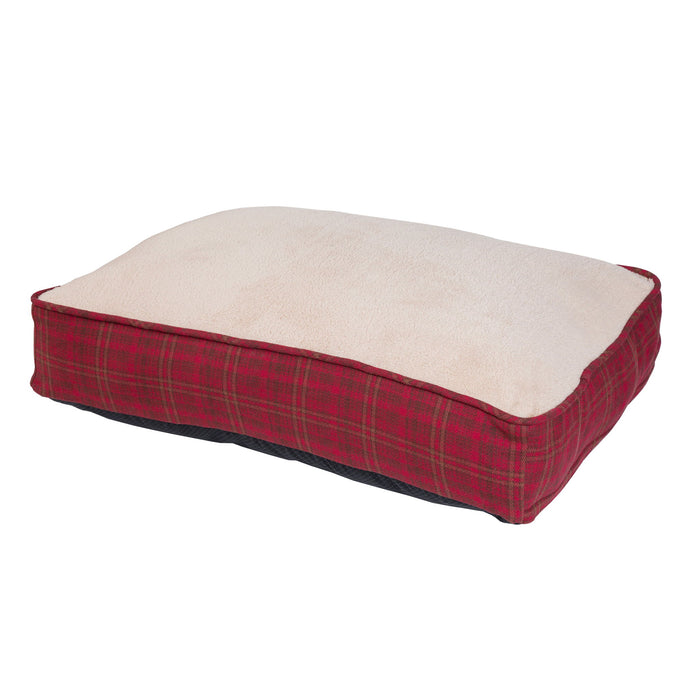 Cascade Lodge - Houndstooth Dog Bed, 2 Per Carton - Red / Brown