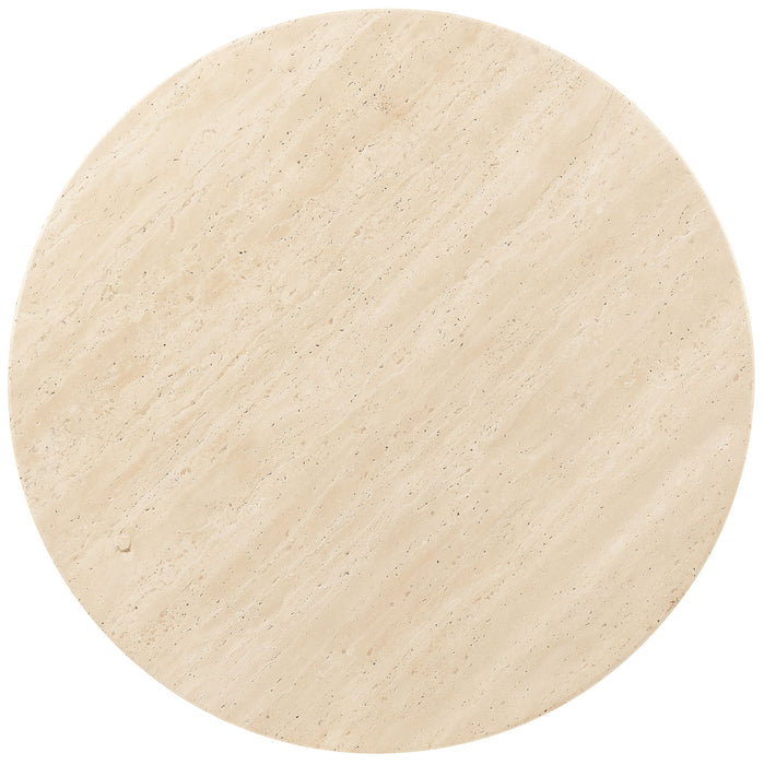 Driftwood - Round Side Table - Beige / Gray
