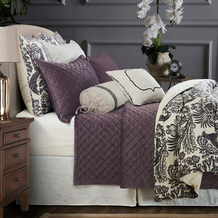 Augusta Toile - King Duvet Cover - White / Black