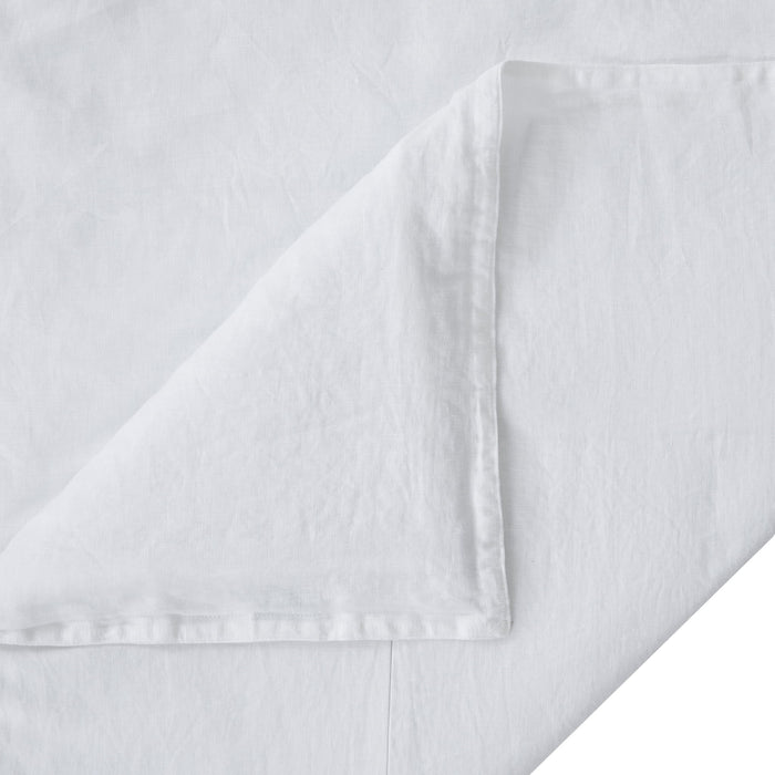 100% French Flax Linen - Queen Duvet Cover Set (Set of 3) - White