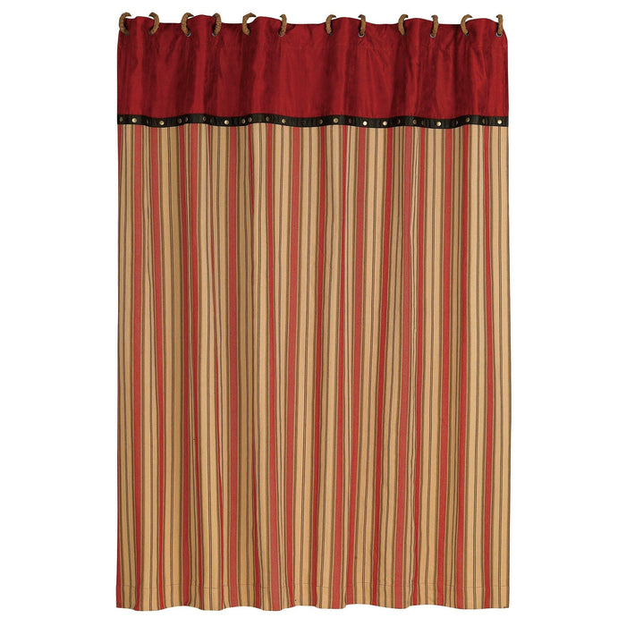 Rock Canyon - Shower Curtain - Red / Tan