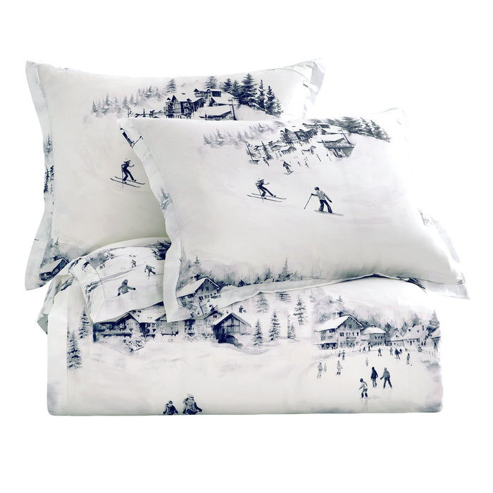 Ski Life - Twin Eucalyptus Comforter Set (Set of 2) - Gray