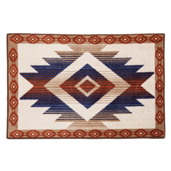 Aztec - Rug 2 Per Carton - Cream, Blue & Terracotta