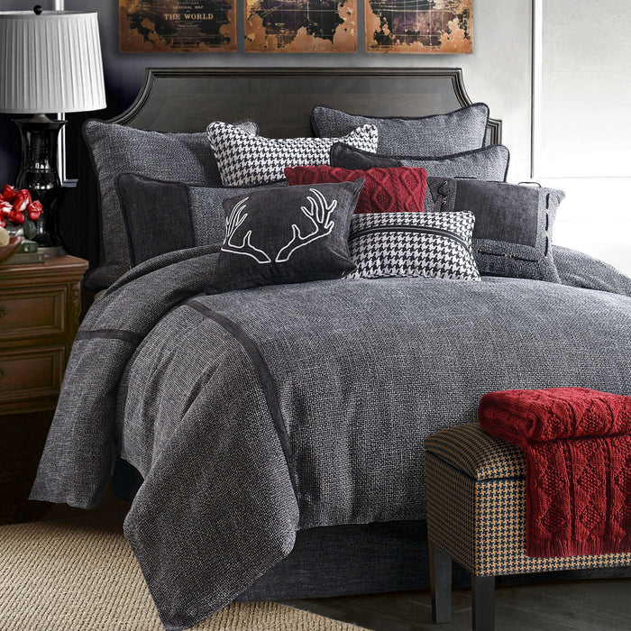 Hamilton - Twin Tweed Comforter Set (Set of 3) - Gray