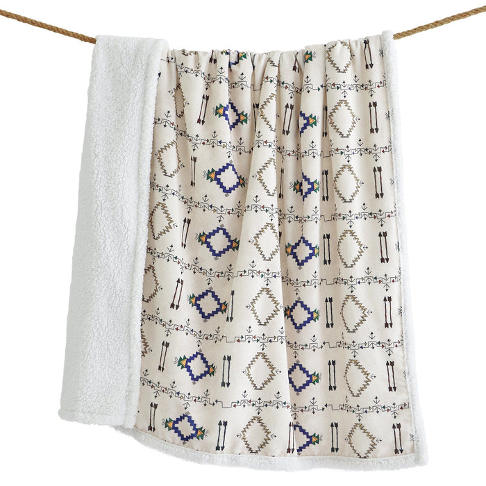 Campfire - Arrow Campfire Sherpa Throw 6 Per Carton - Multi Color