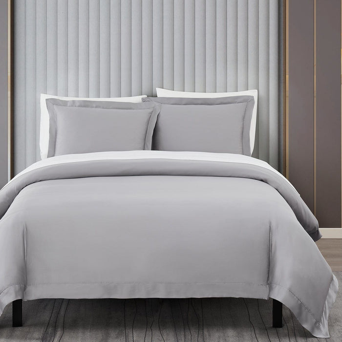 Lyocell - Queen Eucalyptus Duvet Cover Set (Set of 3) - Gray