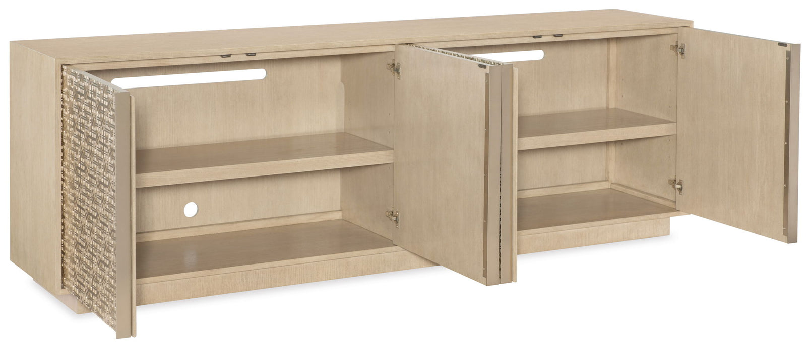 Geometry - Entertainment Console - Polished Limestone