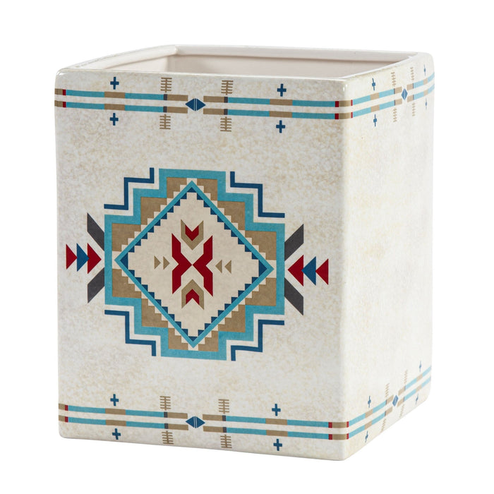 Spirit Valley - Ceramic Wastebasket, 2 Per Carton - Cream / Red / Green