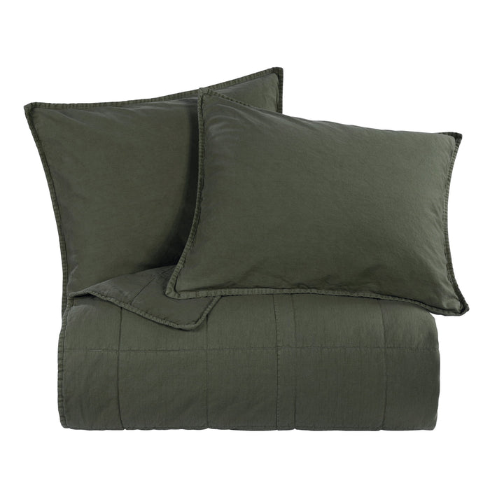 Cotton Canvas - King Stonewashed Coverlet Set (Set of 3) - Duffle Bag