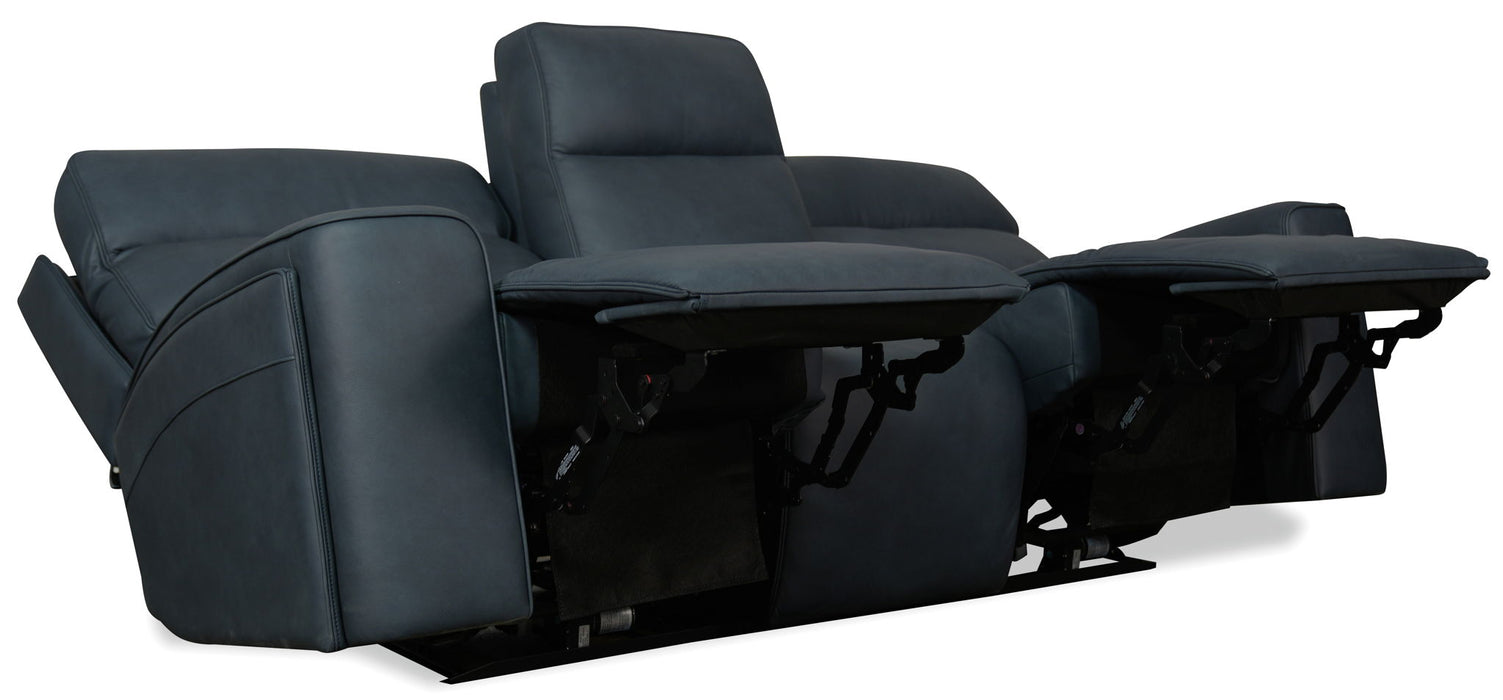 MS - Riverton Power Sofa With Power Headrest And Lumbar - Black