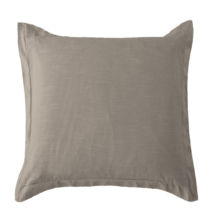 Luna - Washed Linen Tailored Euro Sham - Taupe