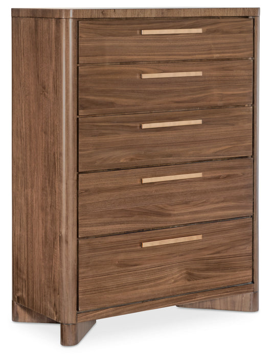 Eleana - Five Drawer Chest - Medium Wood