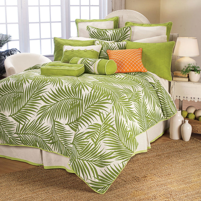 Capri - Queen Bed Skirt - Green