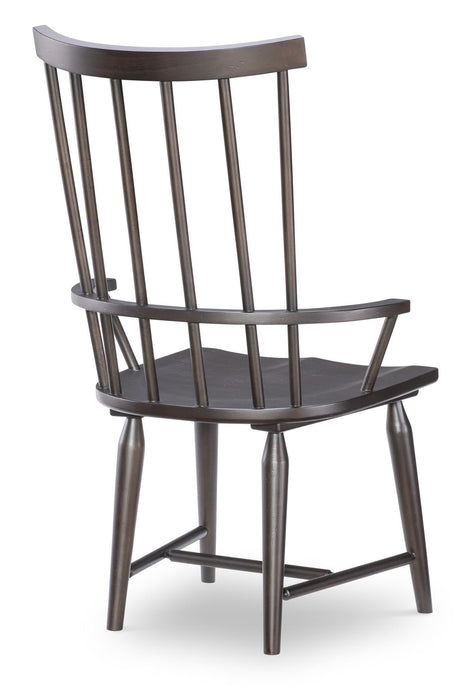 Fenmore - Spindle Arm Chair (Set of 2) - Mocha And Distressed Cherry